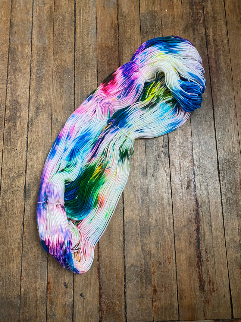 Sock - Snow Day 2 (snow dyed ooak)
