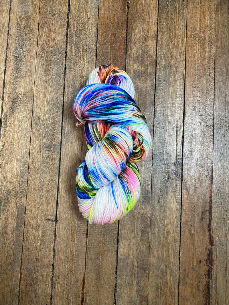 Sock - Snow Day (snow dyed ooak)