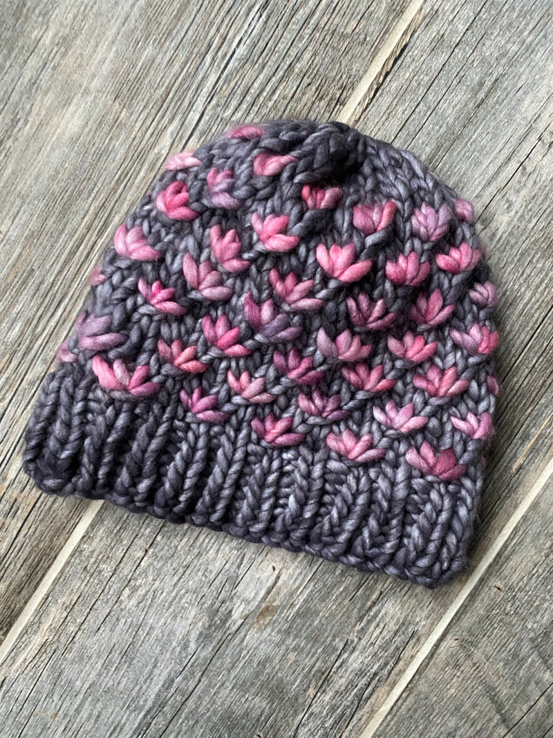 Lotus Flower Beanie - Porrinho/Plomo